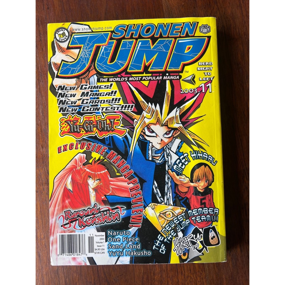 Shonen Jump Magazine November 2003 Vol 1 Issue 11 Yu-Gi-Oh Naruto One Piece VIZ